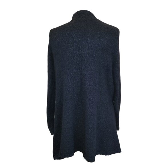 Women's Torrid Long Black Rough Knit Open Front Cardigan with Pockets - Size 3 - Picture 3 of 9